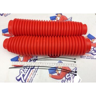 ADVS Гофры вилки универсальные 350x41x58, XRV750 XL600 XL650 XL400  XR250 ( красный )  комплект - миниатюра 2