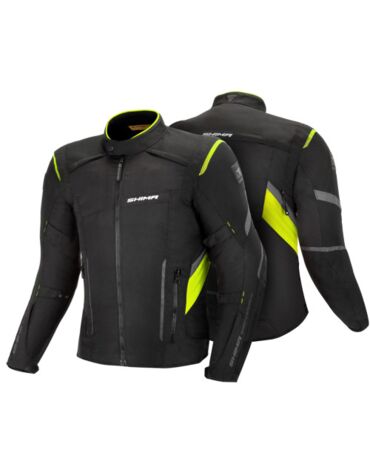 Мотокуртка SHIMA RUSH MEN, fluo yellow black (XXXL, Взрослая  Дорожная)