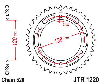 Звезда ведомая JTR1220 36 - фото 4