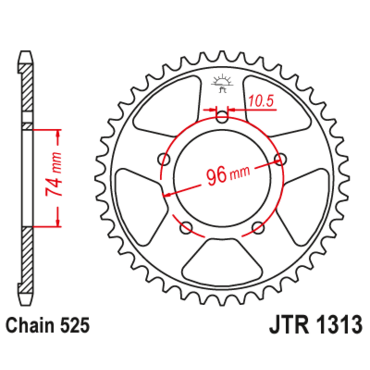 Звезда ведомая JTR1313 40 - миниатюра 1