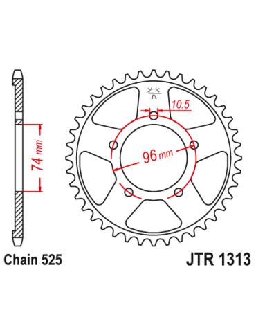 Звезда ведомая JTR1313 40