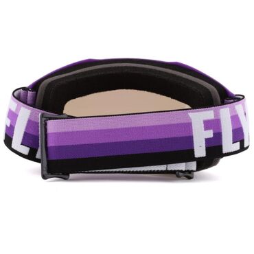 Очки для мотокросса подростковые Fly Racing Zone Purple Black с синей зеркальной линзой - миниатюра 2