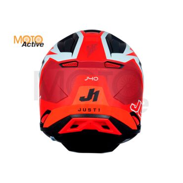Шлем кроссовый JUST1 J40 FLASH (красный белый матовый) - миниатюра 5