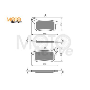 Тормозные колодки GOLD FREN K5 185 - миниатюра 1
