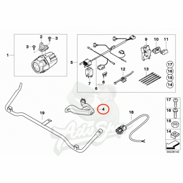 BMW Кронштейн дополнительной фары правый ( 71607715832 ) - миниатюра 2