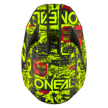 Oneal Шлем кроссовый детский 3Series Attack Youth V24 черный желтый - миниатюра 7
