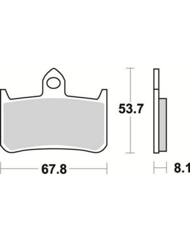 Комплект тормозных колодок Braking под мотоциклы Honda CB900F 02 06, CB1000F 93 96