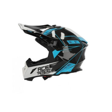 Acerbis Шлем Steel Carbon White Azure - миниатюра 4