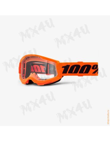 Очки подростковые Strata 2 Junior Neon Orange / Прозрачная линза