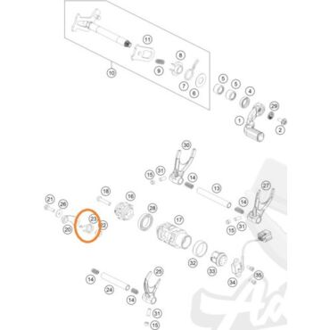 KTM Пружина кпп 690 ( 60034023000 / 60034023100 ) - миниатюра 2