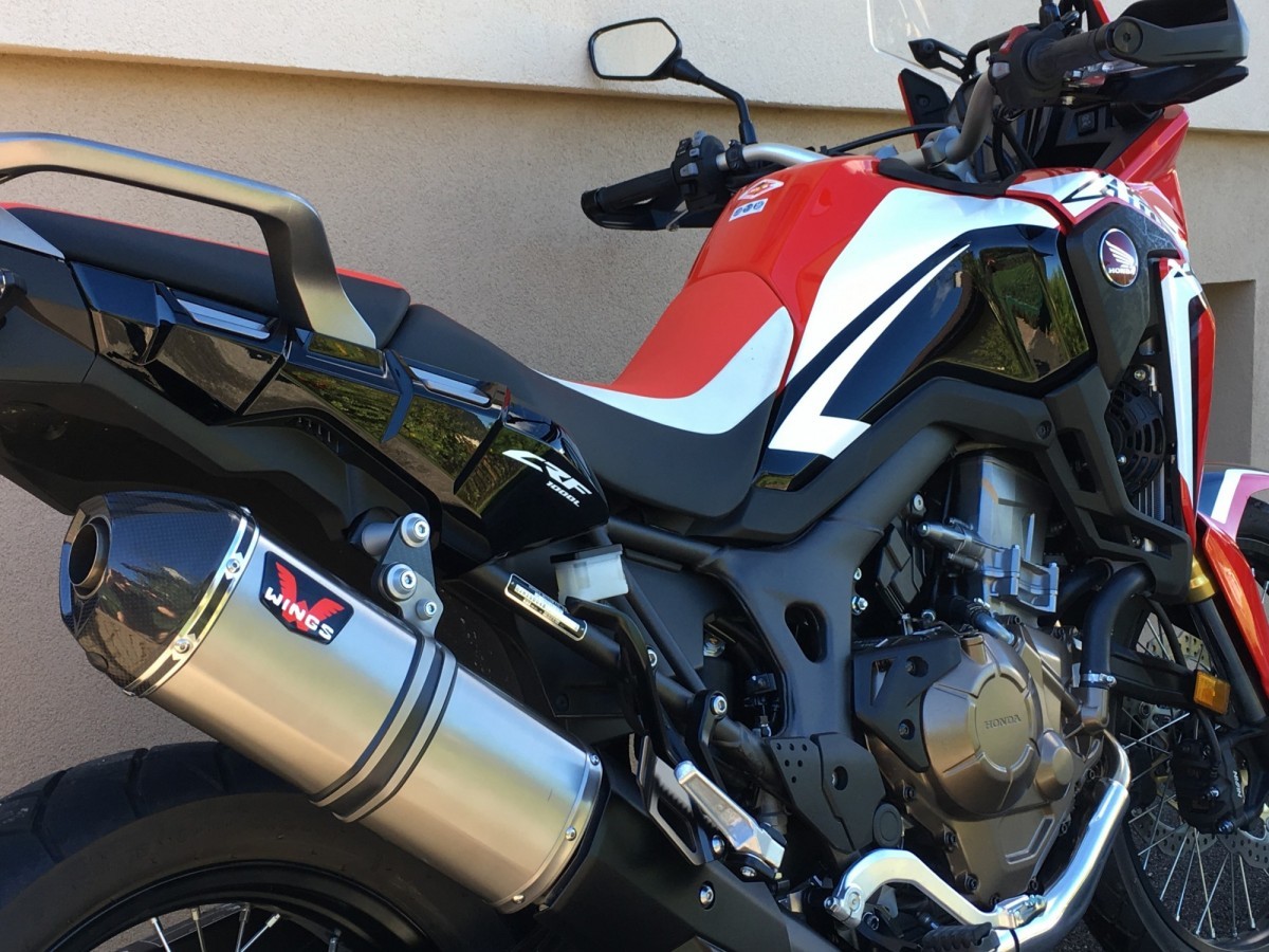 Wings Titanium Mufflers прямоточный титановый выхлоп (BLACK) HONDA CRF1000 - фото 4