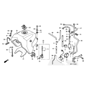 EMGO Топливный фильтр для HONDA XRV750  XL1000 ( 16900MG8003 ) // 99 34481) - миниатюра 4