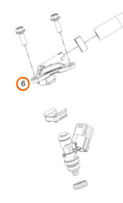 Коннектор топливной форсунки правый KTM 250 300EXC 19 21 / Husqvarna TE250 300 19 21