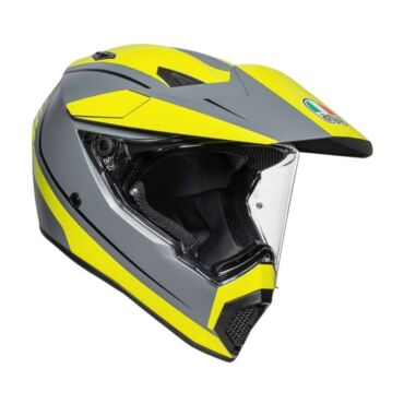 AGV Шлем AX9 E2206 V26 Pacific Road Matt Grey Yellow Fluo Black - миниатюра 4
