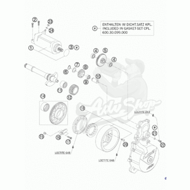 KTM 33,5X3 VITON сальник уплотнения стартера 950 / 990 adv 07 13 ( 0770335030 ) - миниатюра 2