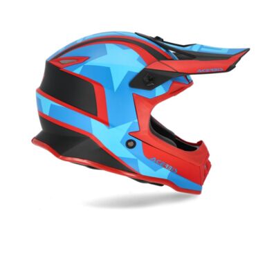 Acerbis Шлем детский Impact Steel Junior Red Blue - миниатюра 5