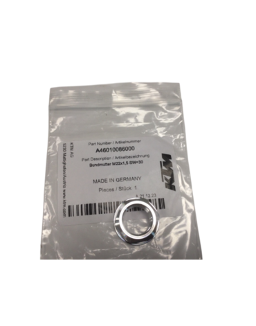 Гайка оси заднего колеса (M22x1,5 WS=30) KTM SX SX F 23- ; EXC EXC F 24- / Husqvarna TC FC 23- ; TE FE 24- / GasGas MC EC 24-