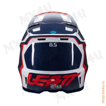 Кроссовый шлем 8.5 V25 Royal -  Синий Белый - миниатюра 4