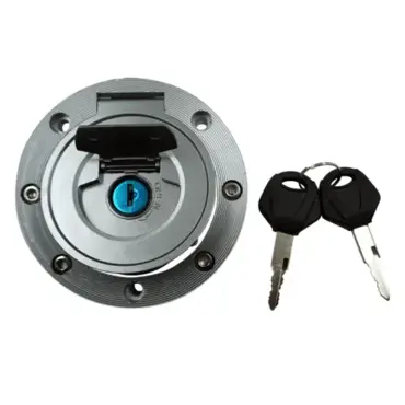 Крышка бензобака с замком на мотоцикл Yamaha хром - миниатюра 3