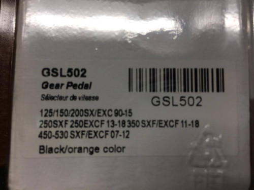 SCAR GSL 502 Лапка переключения передач KTM - 125 200SX EXC 90 15, 250SX F, EXC F 13 19, 350SX F, EXC F 11 19, 450 530SX F, EXCF 07 12 Orange Tip / 59034031000 / 54734031000 - фото 3