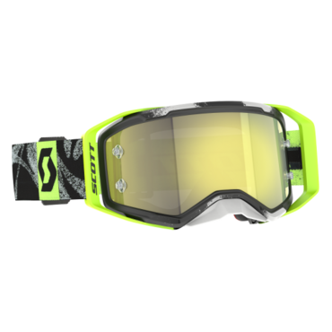 Scott Очки Prospect 2.0 caviar black safety yellow yellow chrome - миниатюра 3