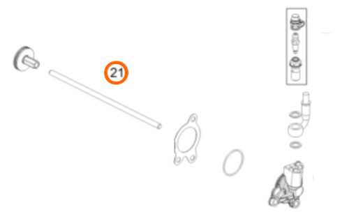 Нажимной шток сцепления KTM 250 350SX F 16 21; 250SX, 250 300EXC, 250 350EXC F 17 21 / Husqvarna FC250 350 16 21; TC250, TE250 300, FE250 350 17 21. - фото 1