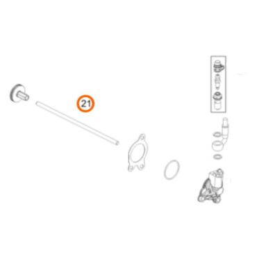 Нажимной шток сцепления KTM 250 350SX F 16 21; 250SX, 250 300EXC, 250 350EXC F 17 21 / Husqvarna FC250 350 16 21; TC250, TE250 300, FE250 350 17 21. - миниатюра 1