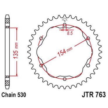Звезда ведомая JTR763.40 - миниатюра 1