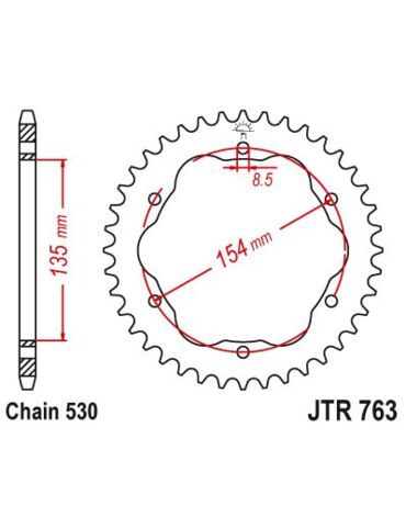 Звезда ведомая JTR763.40