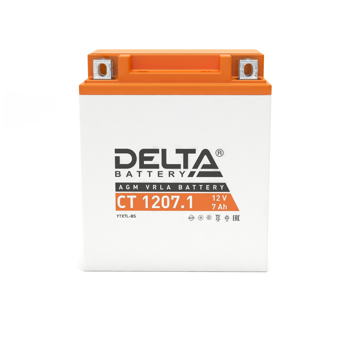 Аккумулятор для мототехники Delta CT 1207.1 114x70x132 мм