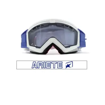 Кроссовые очки (маска) MUDMAX - WHITE / DOUBLE BLUE VENTILATED LENS NO PINS - миниатюра 1