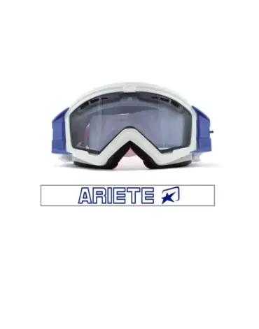 Кроссовые очки (маска) MUDMAX - WHITE / DOUBLE BLUE VENTILATED LENS NO PINS