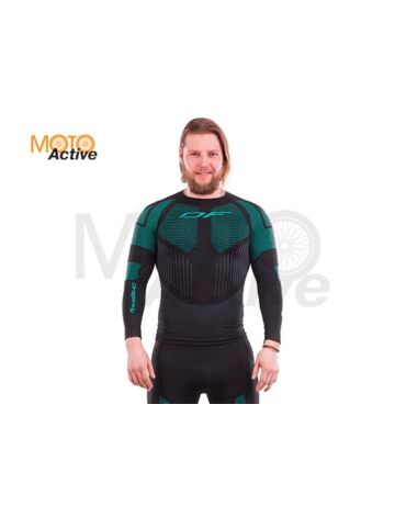 Термофутболка DF 3DThermo Green с длинный рукавом