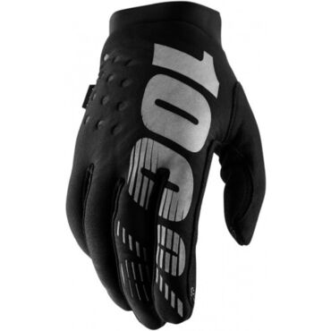 Мотоперчатки подростковые 100% Brisker Youth Glove, black grey (YXL, Детская Кросс эндуро) - миниатюра 2