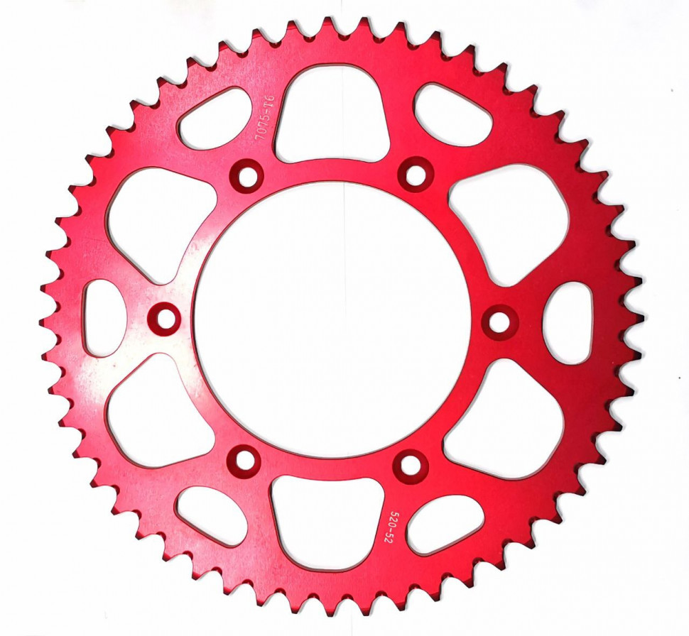Звезда ведомая 520 52T Hasky CNC Red