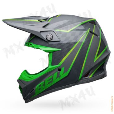 Мотошлем Moto 9 Flex Sprite - Зеленый - миниатюра 7