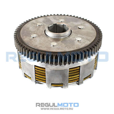 Сцепление в сборе ZS169FMM (CB250), ZS172FMM, CB250R, CB250D G  (70 зуб 6 7 дисков) 5 передач   - миниатюра 1