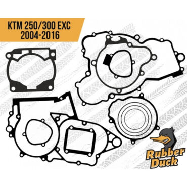 Набор прокладок на весь мотор RubberDuck KTM 250 300 2T EXC 2004 - 2016 с кольцами - миниатюра 1