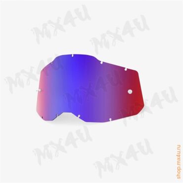 Линза 100% RC2 AC2 ST2 Replacement Lens Mirror Red Blue (51008 254 01) - миниатюра 1