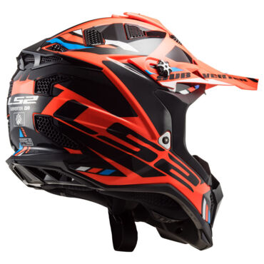 LS2 Мотошлем MX700 Subverter II Evo Stomp черно оранжевый - миниатюра 3