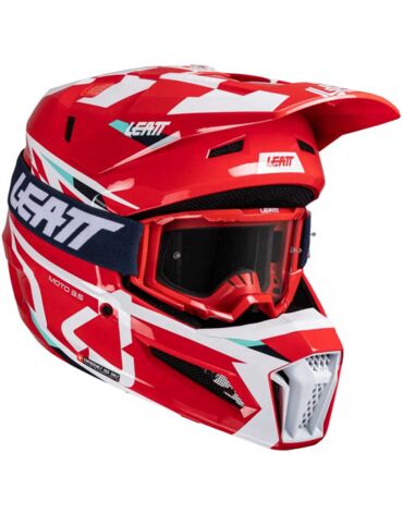 Шлем кроссовый Leatt Moto 3.5 V25 red с очками