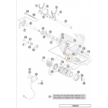 KTM Пружина на лапку переключения передач 690 07 22 ( 75034032000 ) - миниатюра 2