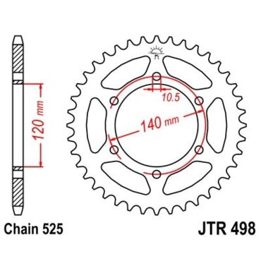 Звезда ведомая JTR498.45 - миниатюра 1