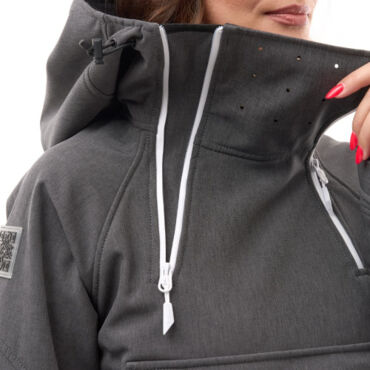 Dragonfly Куртка анорак сноубордическая DF Uktus Woman Graphite Melange - миниатюра 16