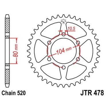 Звезда ведомая JTR478.45 - миниатюра 1