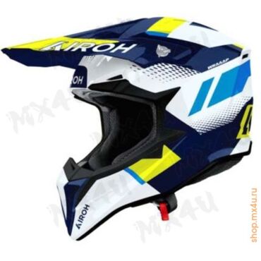 Внедорожный шлем Wraaap Vision Yellow Blue Gloss - миниатюра 1