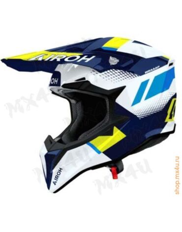 Внедорожный шлем Wraaap Vision Yellow Blue Gloss