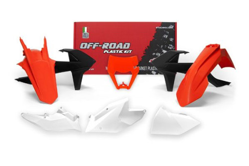 Комплект пластика оранжево черно белый KTM XC W EXC EXC F 17 19 