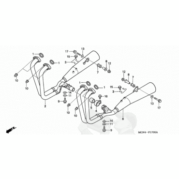 HONDA Втулка трубы глушителя xl1000 ( 18392MG7750 ) - миниатюра 2