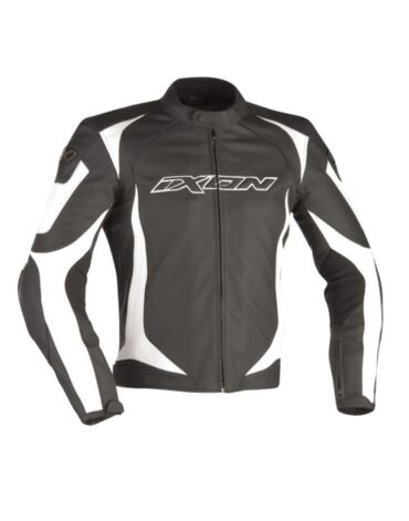 Куртка кожаная мужская Ixon Revenge VX черно белая 2XL